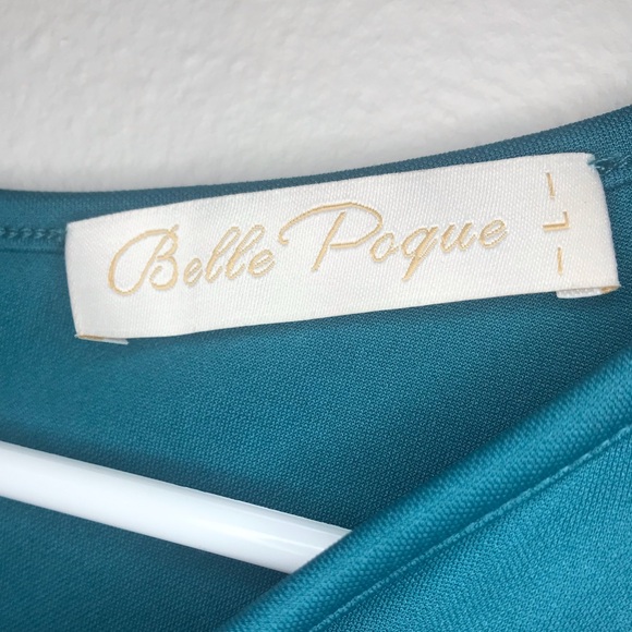 Women's Ruched Bow Tie A Line Vintage Formal Work Dress - Picture 3 of 5